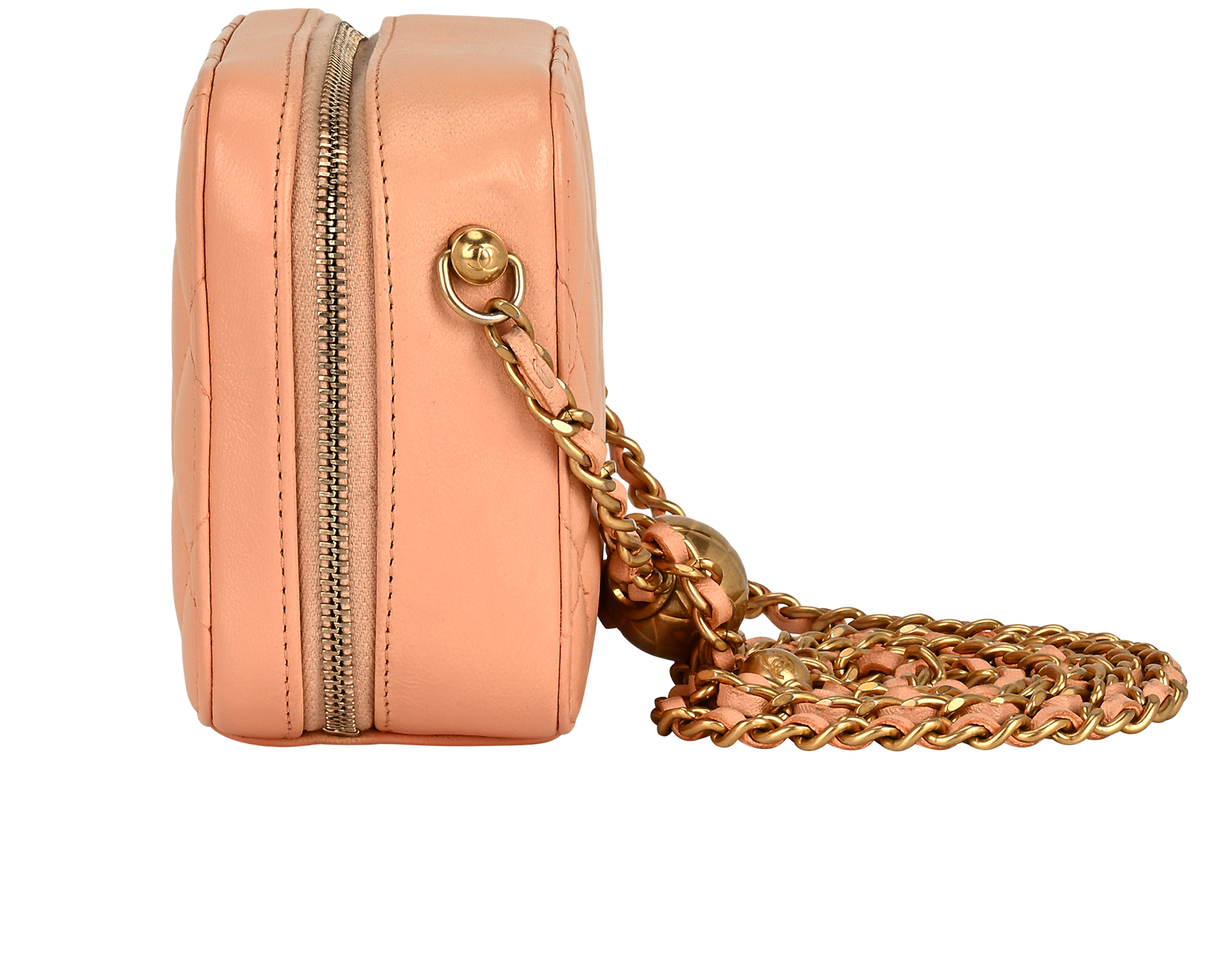 Pearl Crush Camera Bag, &pound;2,200, Handbags, Pink, Leather, Bottom view